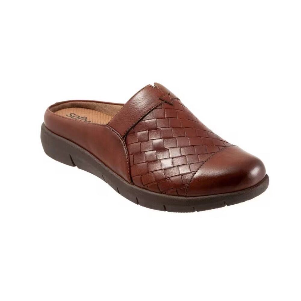 SOFTWALK SAN MARCOS WOVEN MULE WOMENS US 12N RUST SLIP-ON COMFORT WEDGE SHOES
